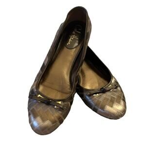 Cole Haan Brown Leather Patchwork Slip‎ On Flats Women's Size 8.5B